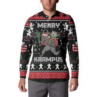Merry Krampus Button Sweatshirt Christmas Gifts - Wonder Print Shop