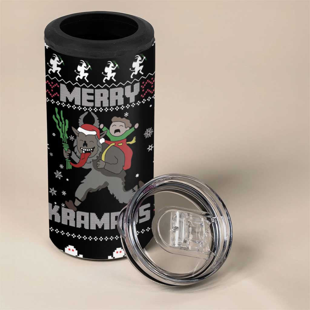 Merry Krampus 4 in 1 Can Cooler Tumbler Christmas Gifts - Wonder Print Shop