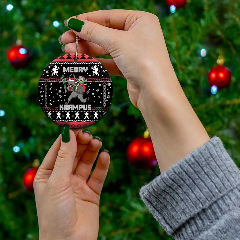 Merry Krampus Ceramic Ornament Christmas Gifts - Wonder Print Shop