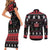 Merry Krampus Couples Matching Short Sleeve Bodycon Dress and Long Sleeve Button Shirt Christmas Gifts - Wonder Print Shop
