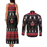 Merry Krampus Couples Matching Tank Maxi Dress and Long Sleeve Button Shirt Christmas Gifts - Wonder Print Shop