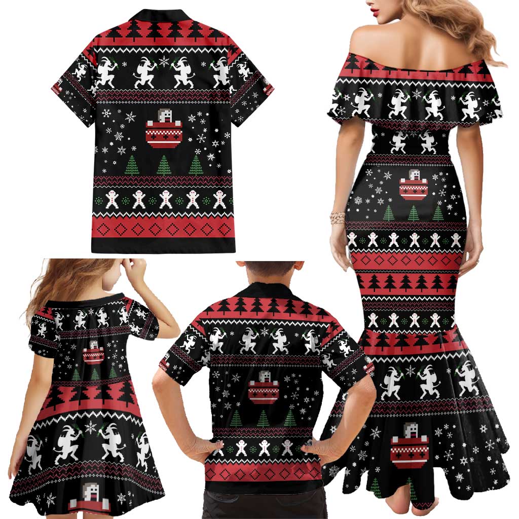 Merry Krampus Family Matching Mermaid Dress and Hawaiian Shirt Christmas Gifts - Wonder Print Shop