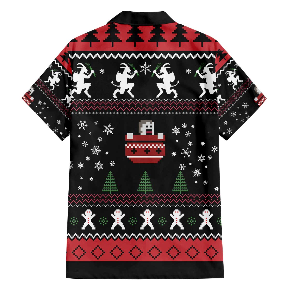 Merry Krampus Family Matching Off The Shoulder Long Sleeve Dress and Hawaiian Shirt Christmas Gifts - Wonder Print Shop