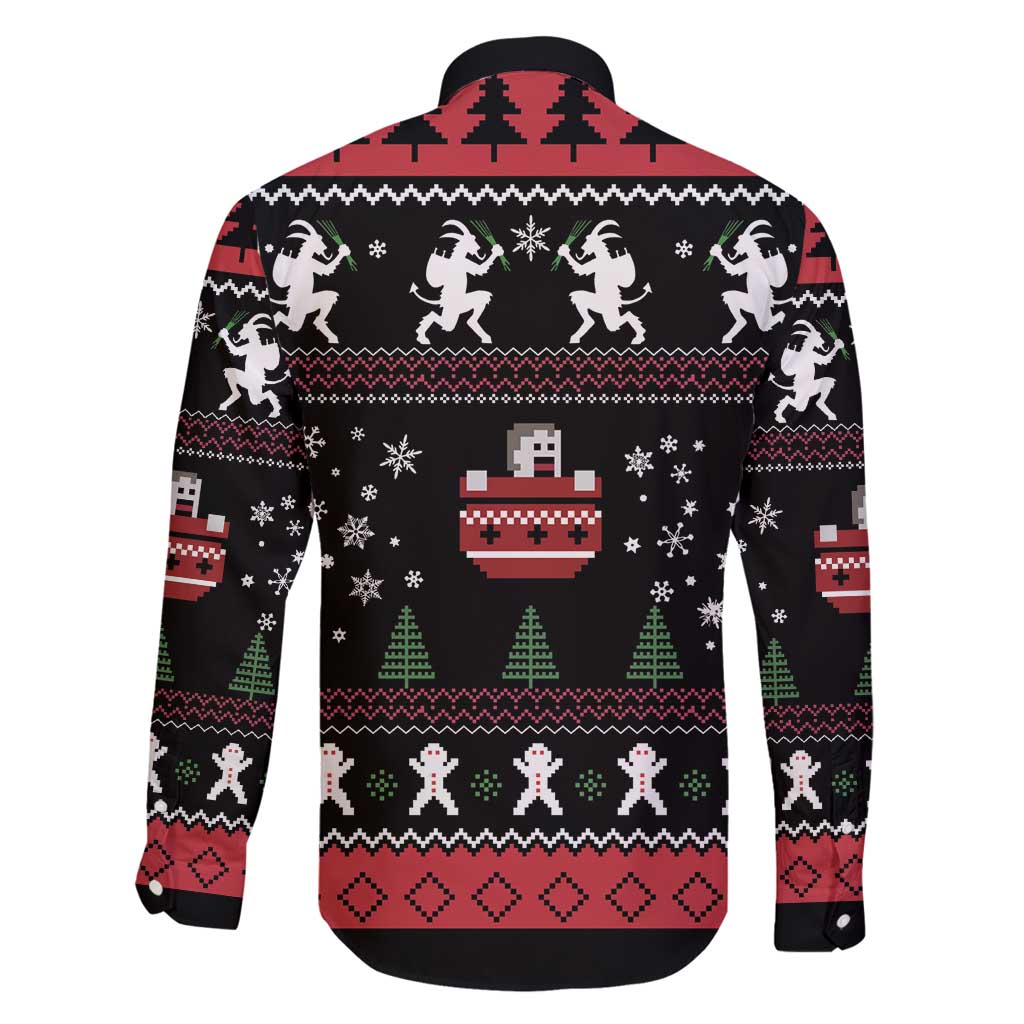 Merry Krampus Family Matching Off Shoulder Maxi Dress and Hawaiian Shirt Christmas Gifts - Wonder Print Shop