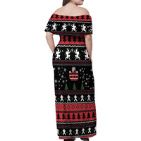 Merry Krampus Family Matching Off Shoulder Maxi Dress and Hawaiian Shirt Christmas Gifts - Wonder Print Shop