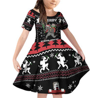 Merry Krampus Family Matching Off Shoulder Short Dress and Hawaiian Shirt Christmas Gifts - Wonder Print Shop