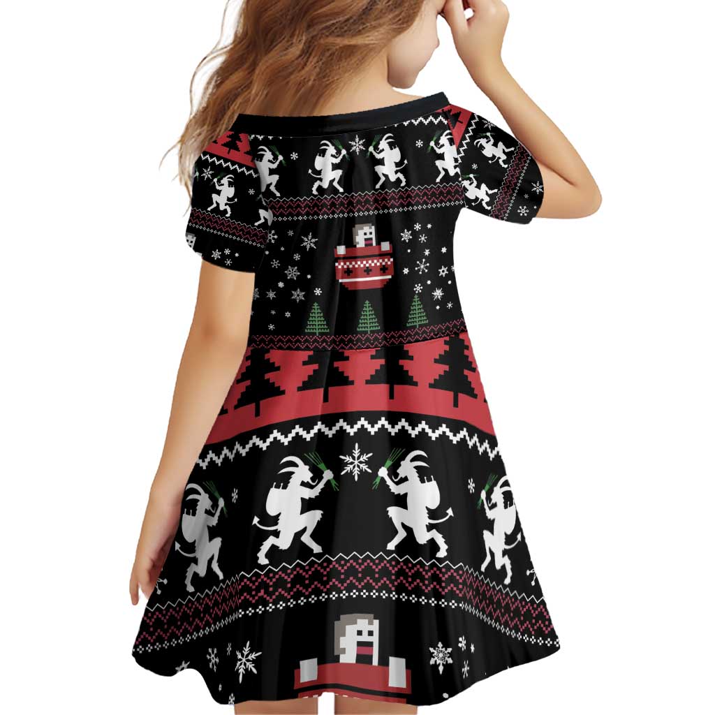 Merry Krampus Family Matching Off Shoulder Short Dress and Hawaiian Shirt Christmas Gifts - Wonder Print Shop