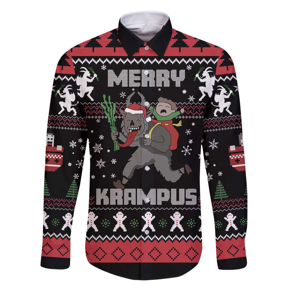 Merry Krampus Family Matching Off Shoulder Short Dress and Hawaiian Shirt Christmas Gifts - Wonder Print Shop