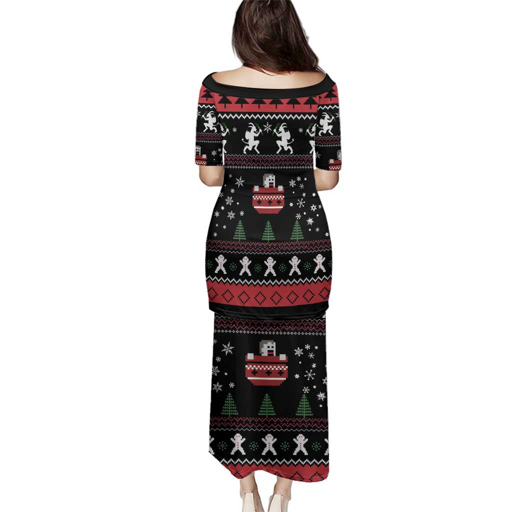 Merry Krampus Family Matching Puletasi and Hawaiian Shirt Christmas Gifts - Wonder Print Shop