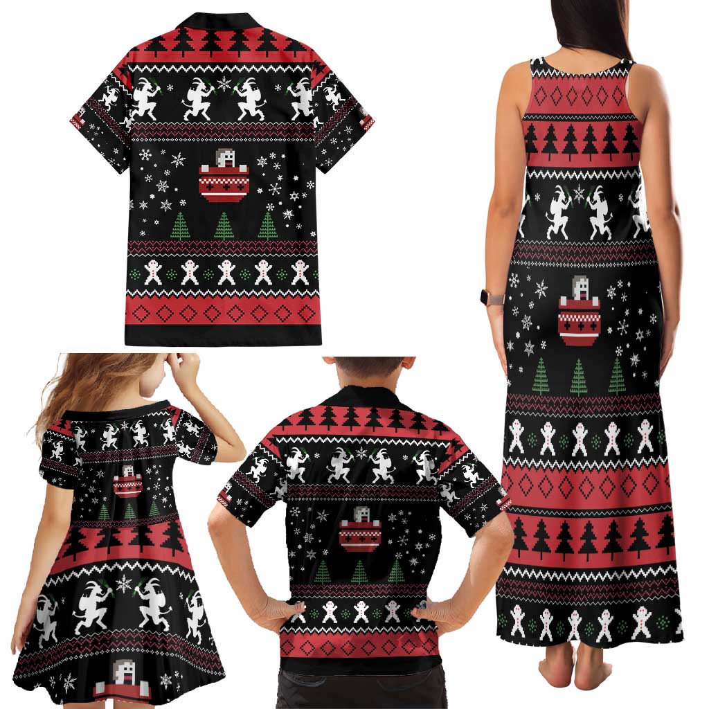 Merry Krampus Family Matching Tank Maxi Dress and Hawaiian Shirt Christmas Gifts - Wonder Print Shop