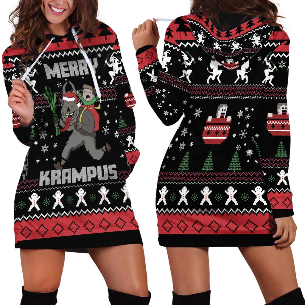 Merry Krampus Hoodie Dress Christmas Gifts - Wonder Print Shop