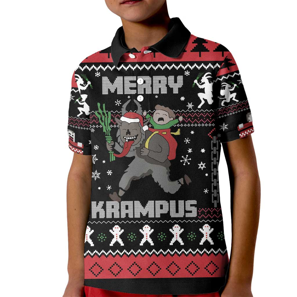 Merry Krampus Kid Polo Shirt Christmas Gifts - Wonder Print Shop