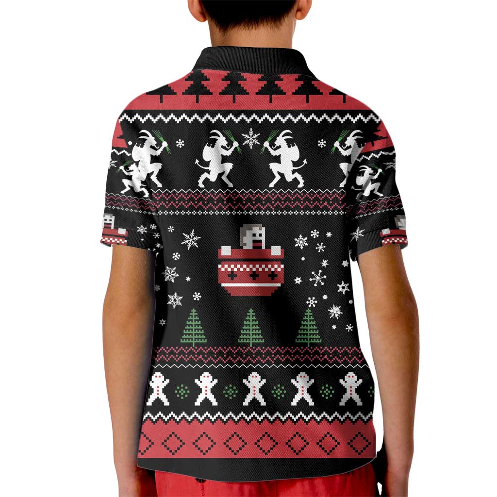 Merry Krampus Kid Polo Shirt Christmas Gifts - Wonder Print Shop