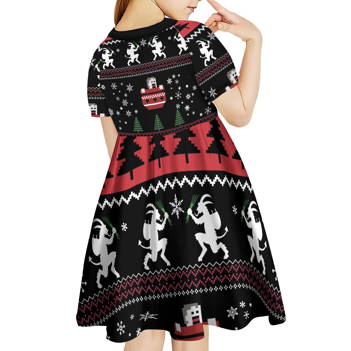 Merry Krampus Kid Short Sleeve Dress Christmas Gifts - Wonder Print Shop