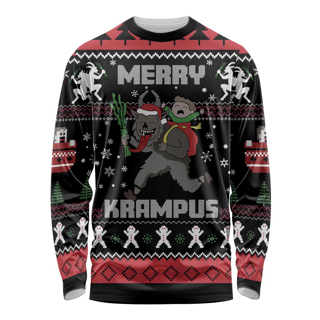 Merry Krampus Long Sleeve Shirt Christmas Gifts - Wonder Print Shop