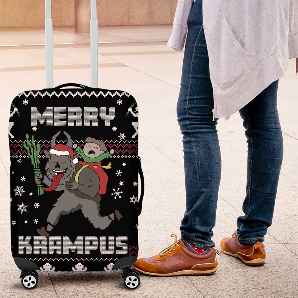 Merry Krampus Luggage Cover Christmas Gifts - Wonder Print Shop