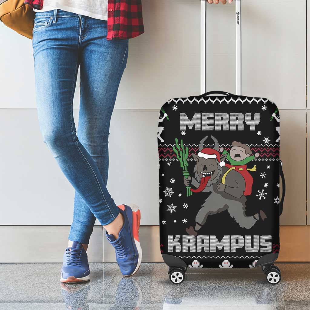 Merry Krampus Luggage Cover Christmas Gifts - Wonder Print Shop