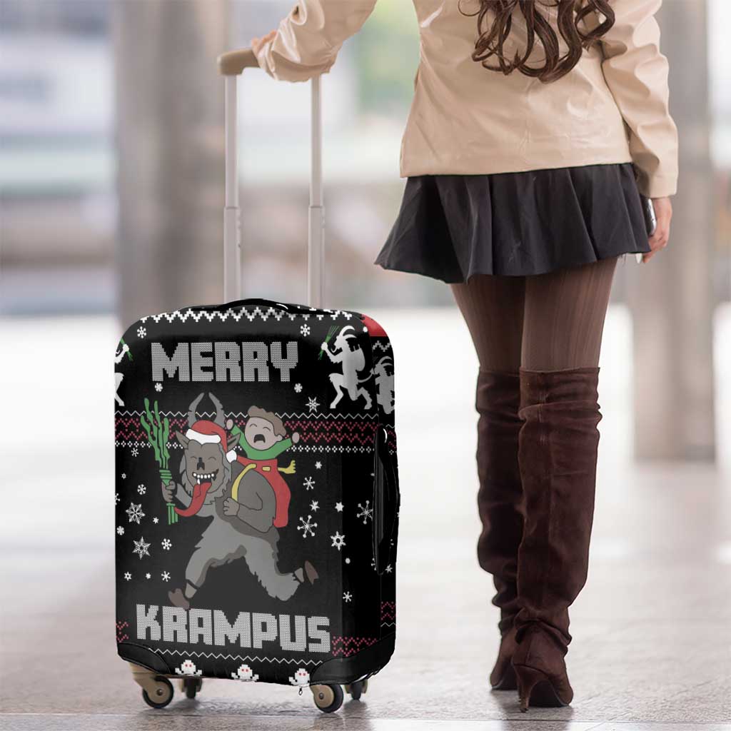 Merry Krampus Luggage Cover Christmas Gifts - Wonder Print Shop