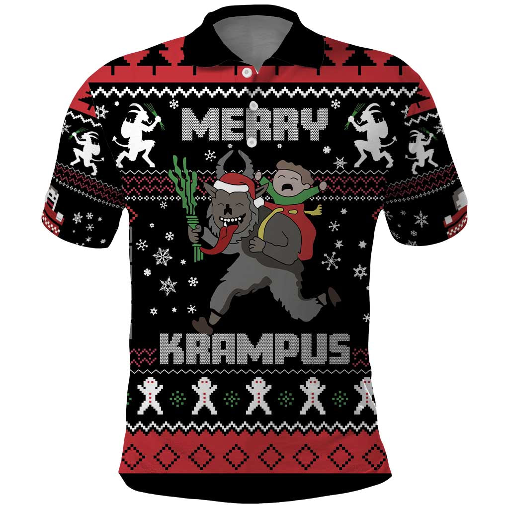 Merry Krampus Polo Shirt Christmas Gifts - Wonder Print Shop