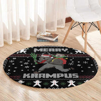 Merry Krampus Round Carpet Christmas Gifts