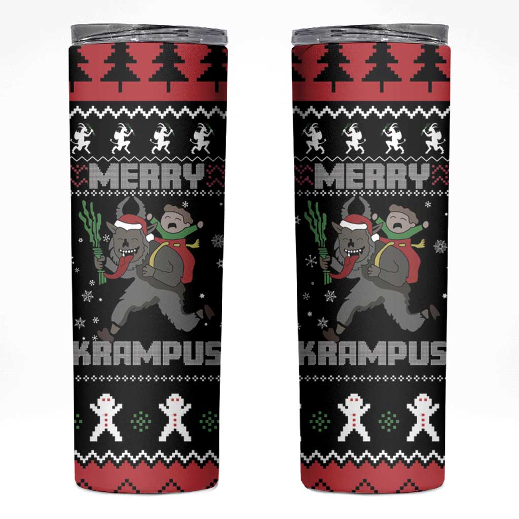 Merry Krampus Skinny Tumbler Christmas Gifts - Wonder Print Shop