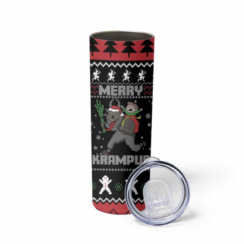 Merry Krampus Skinny Tumbler Christmas Gifts - Wonder Print Shop