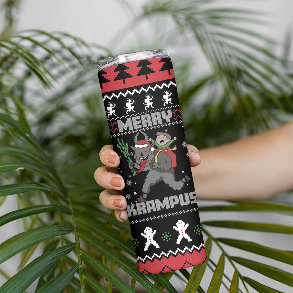 Merry Krampus Skinny Tumbler Christmas Gifts - Wonder Print Shop