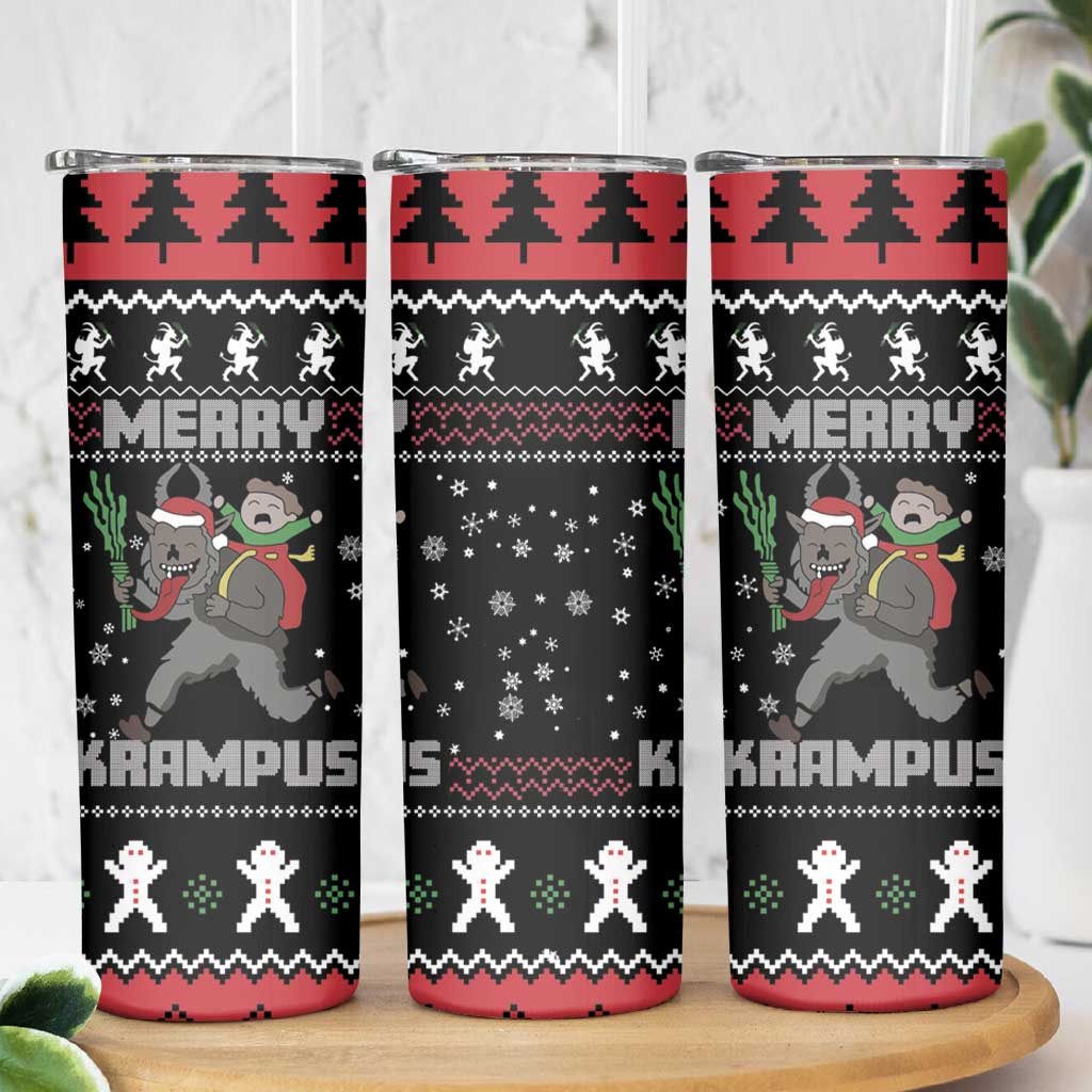 Merry Krampus Skinny Tumbler Christmas Gifts - Wonder Print Shop