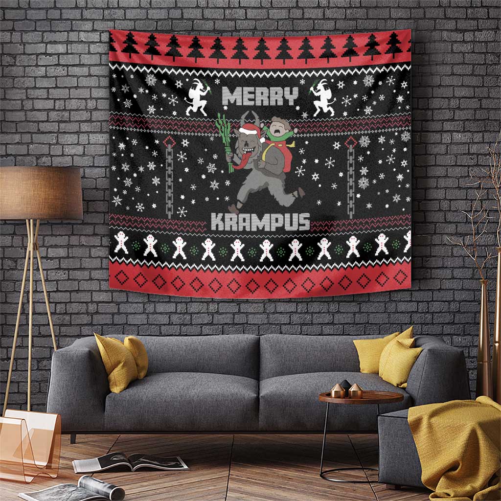 Merry Krampus Tapestry Christmas Gifts - Wonder Print Shop