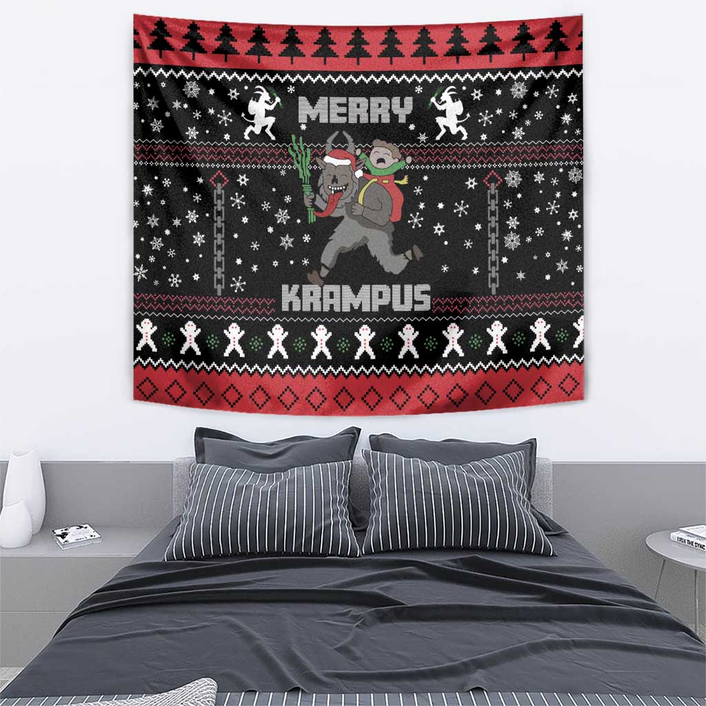 Merry Krampus Tapestry Christmas Gifts - Wonder Print Shop