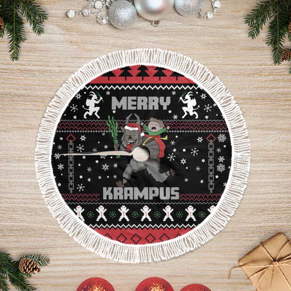 Merry Krampus Tree Skirt Christmas Gifts - Wonder Print Shop