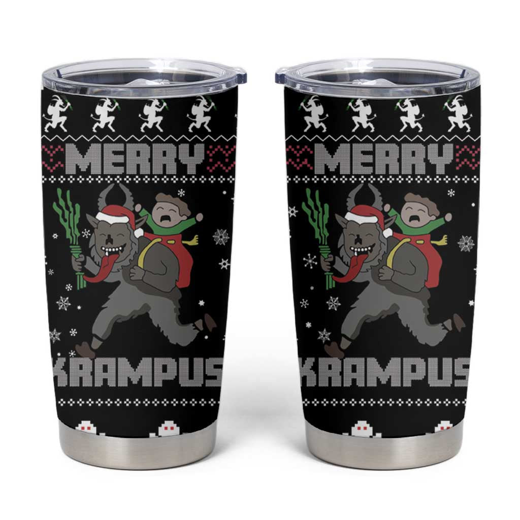 Merry Krampus Tumbler Cup Christmas Gifts - Wonder Print Shop