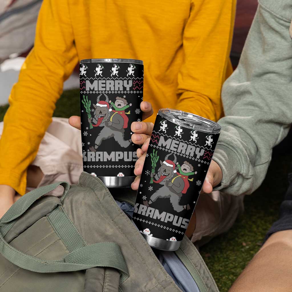 Merry Krampus Tumbler Cup Christmas Gifts - Wonder Print Shop