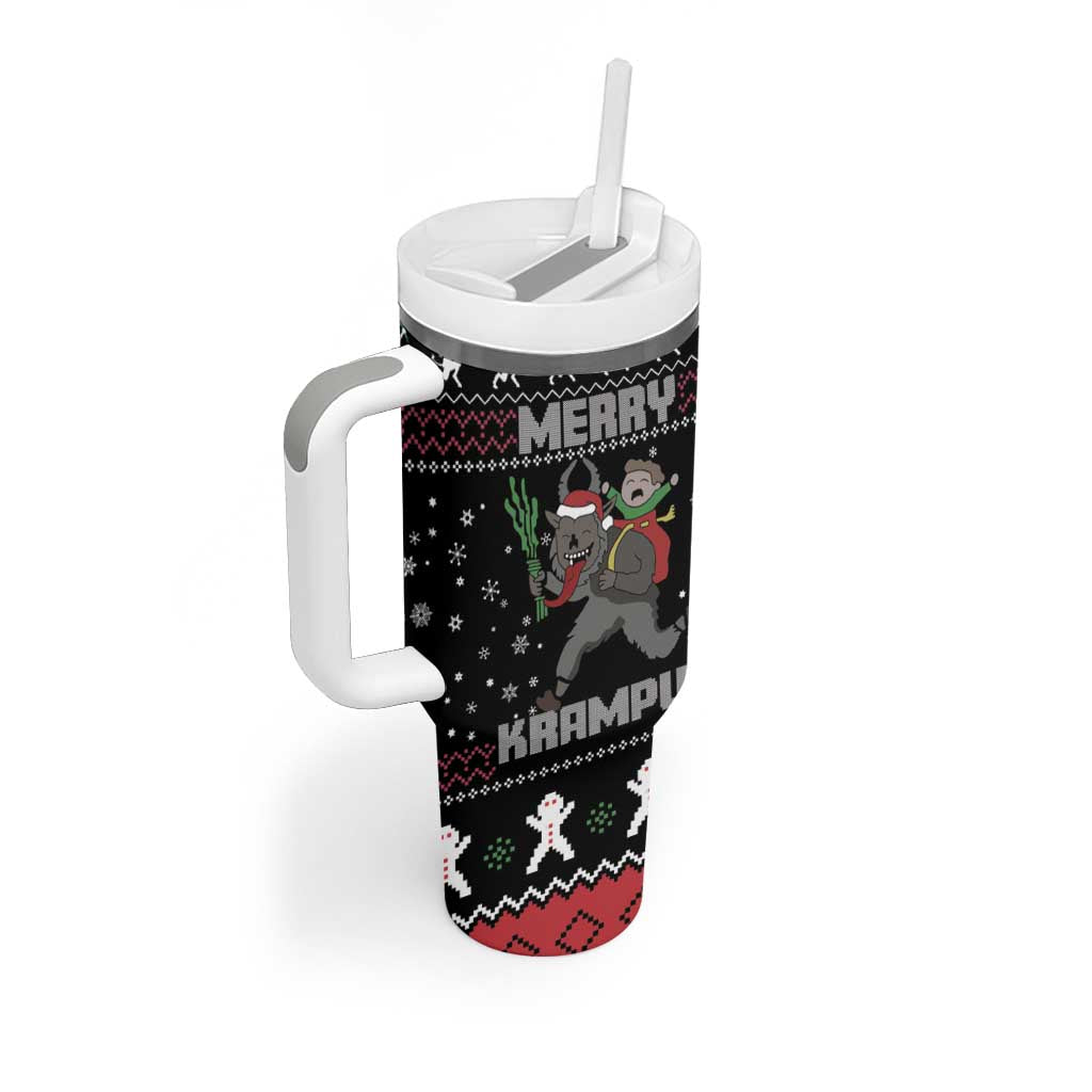 Merry Krampus Tumbler With Handle Christmas Gifts - Wonder Print Shop