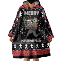 Merry Krampus Wearable Blanket Hoodie Christmas Gifts - Wonder Print Shop