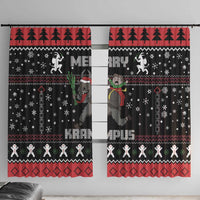 Merry Krampus Window Curtain Christmas Gifts - Wonder Print Shop