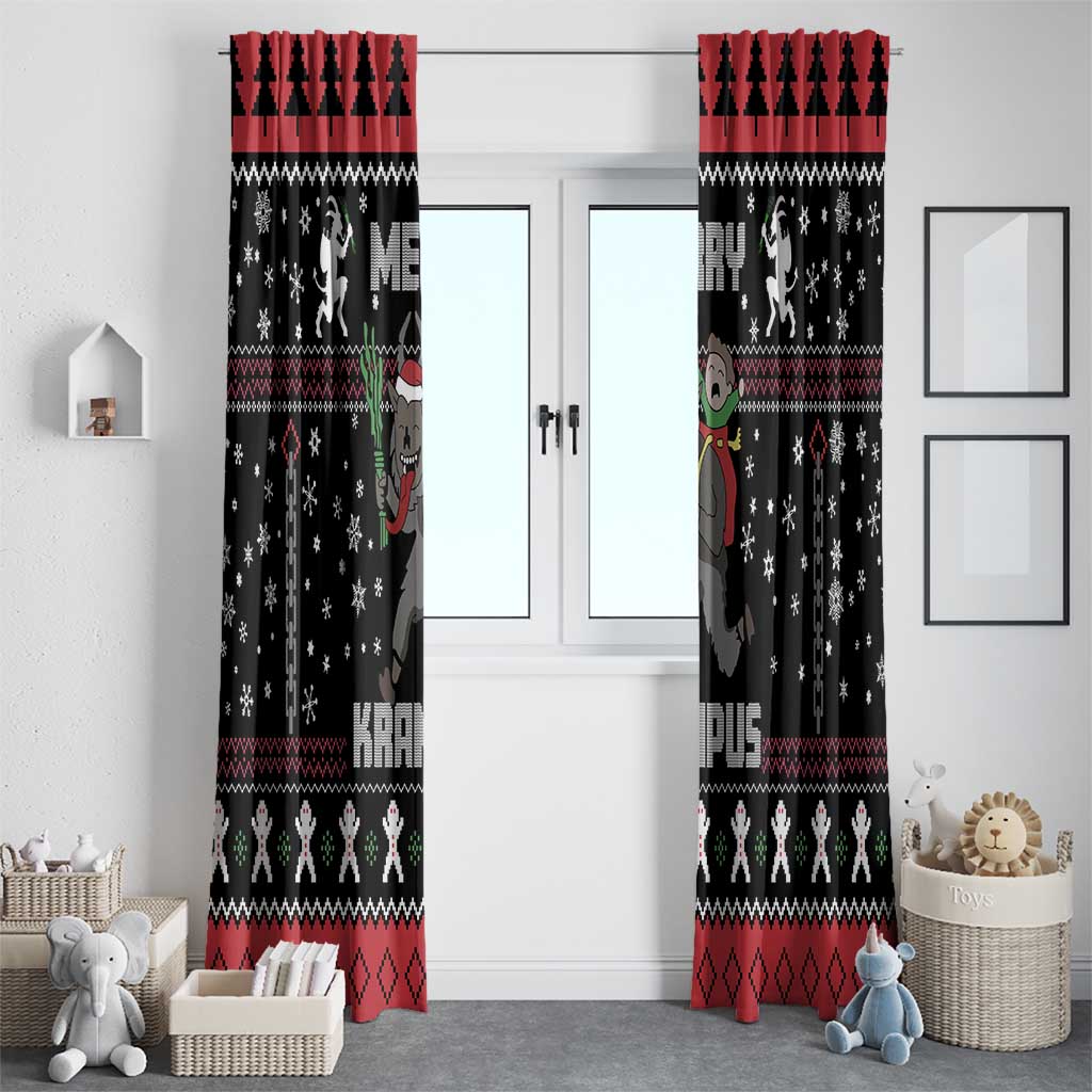 Merry Krampus Window Curtain Christmas Gifts - Wonder Print Shop
