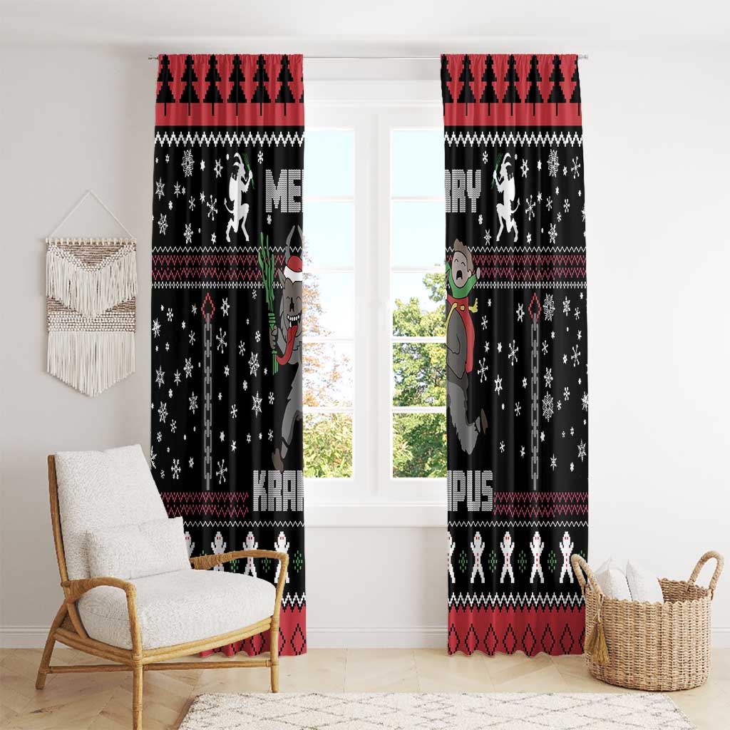 Merry Krampus Window Curtain Christmas Gifts - Wonder Print Shop