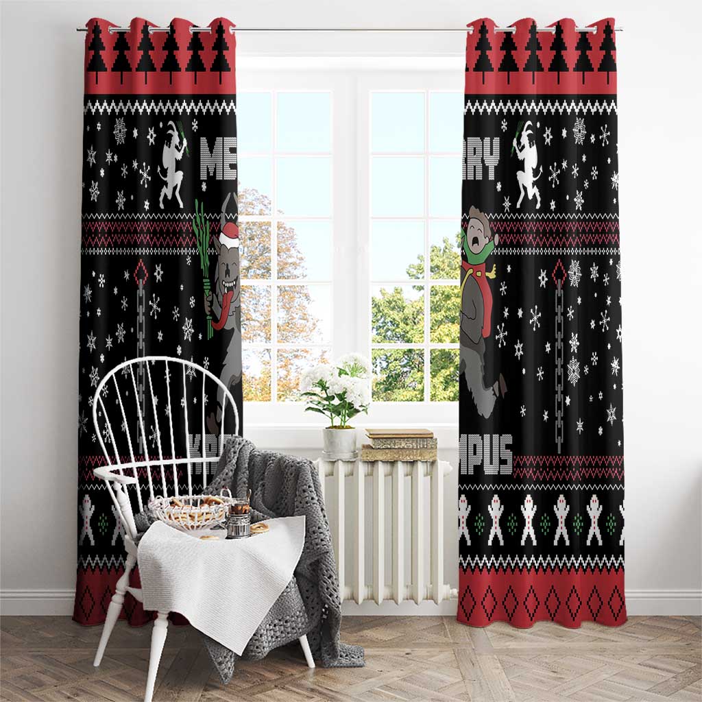 Merry Krampus Window Curtain Christmas Gifts - Wonder Print Shop