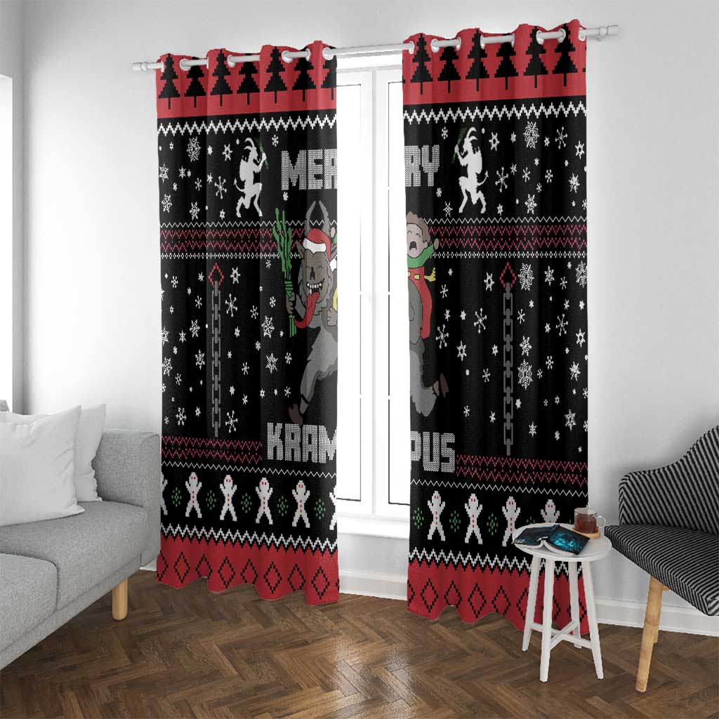 Merry Krampus Window Curtain Christmas Gifts - Wonder Print Shop