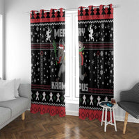 Merry Krampus Window Curtain Christmas Gifts - Wonder Print Shop
