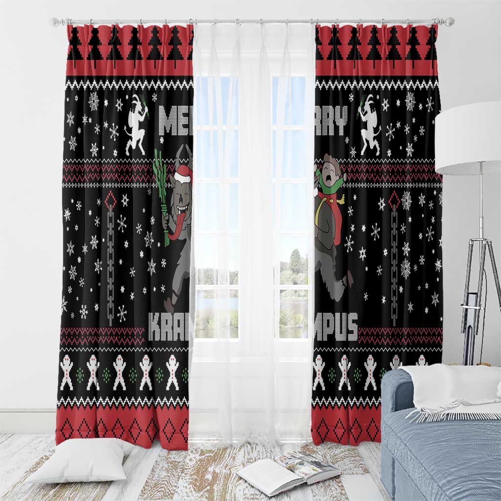 Merry Krampus Window Curtain Christmas Gifts - Wonder Print Shop