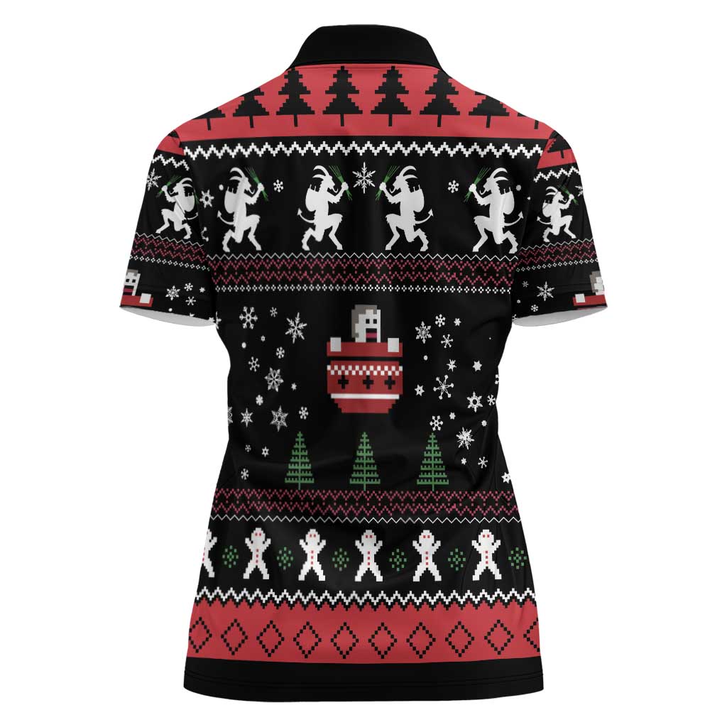Merry Krampus Women Polo Shirt Christmas Gifts - Wonder Print Shop