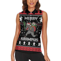 Merry Krampus Women Sleeveless Polo Shirt Christmas Gifts - Wonder Print Shop