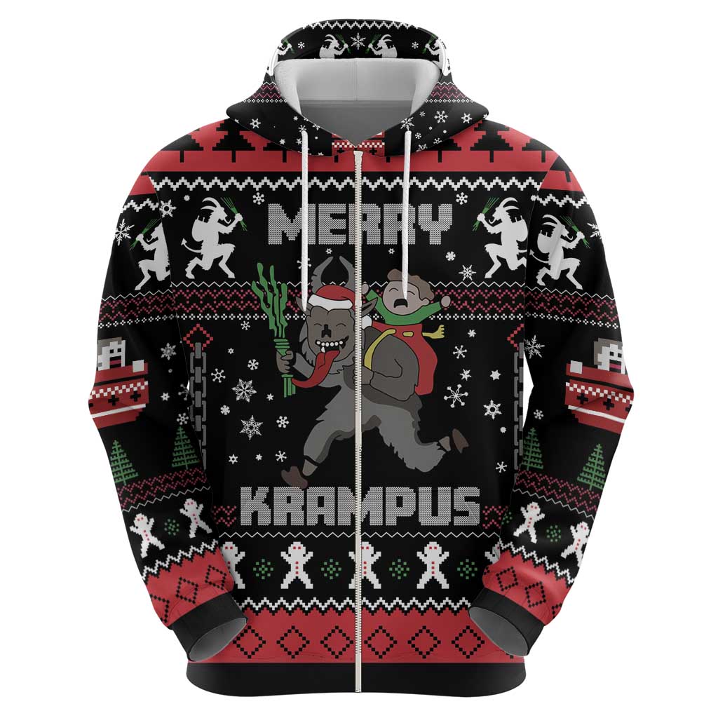Merry Krampus Zip Hoodie Christmas Gifts - Wonder Print Shop