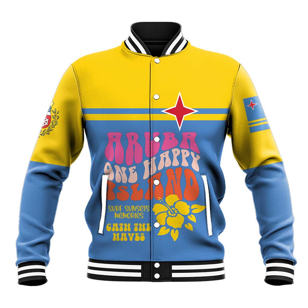 Aruba Baseball Jacket One Happy Island 2025 - Wonder Print Shop