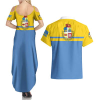 Aruba Couples Matching Summer Maxi Dress and Hawaiian Shirt One Happy Island 2025 - Wonder Print Shop