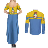 Aruba Couples Matching Summer Maxi Dress and Long Sleeve Button Shirt One Happy Island 2025 - Wonder Print Shop