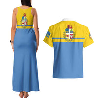 Aruba Couples Matching Tank Maxi Dress and Hawaiian Shirt One Happy Island 2025 - Wonder Print Shop