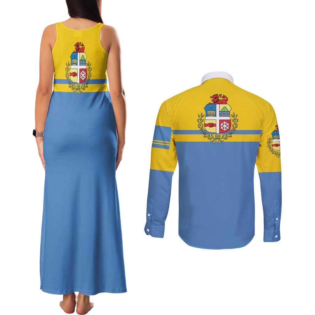 Aruba Couples Matching Tank Maxi Dress and Long Sleeve Button Shirt One Happy Island 2025 - Wonder Print Shop